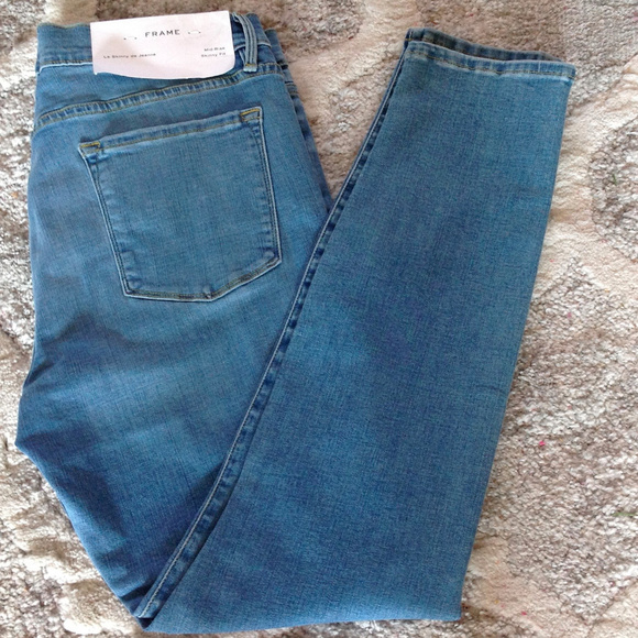 FRAME Le Skinny De Jeanne Mid Rise Skinny Jeans - Picture 6 of 11